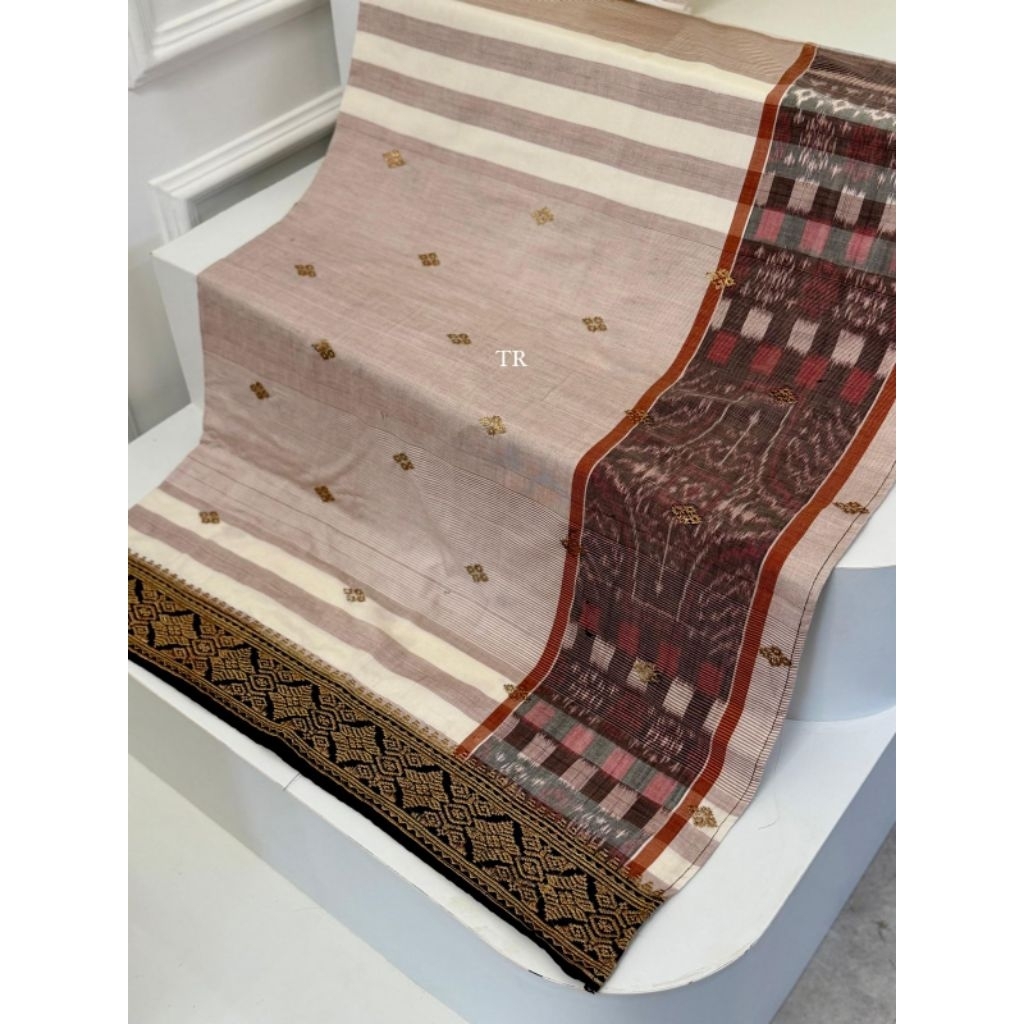 Saput Endek Poleng Bordir Songket / Busana Adat Pria Bali / saput endek Bordir premium