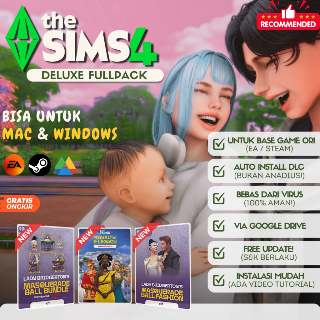 The Sims 4 Deluxe Original + FULL PACK ALL DLCs + CC dan MODS