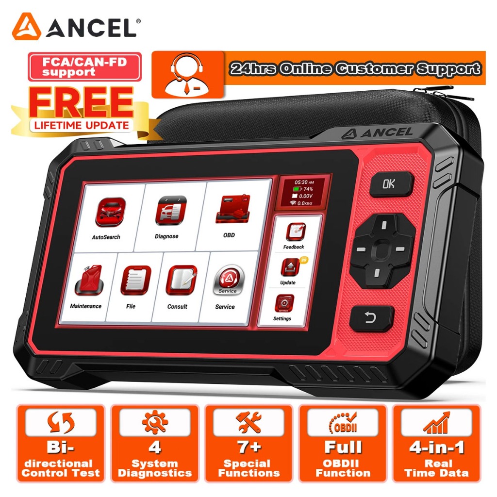 Versi Indonesia ANCEL DS400 Lite Alat Diagnostik Mobil OBD2 Scanner 4 System Car Automotive Diagnost