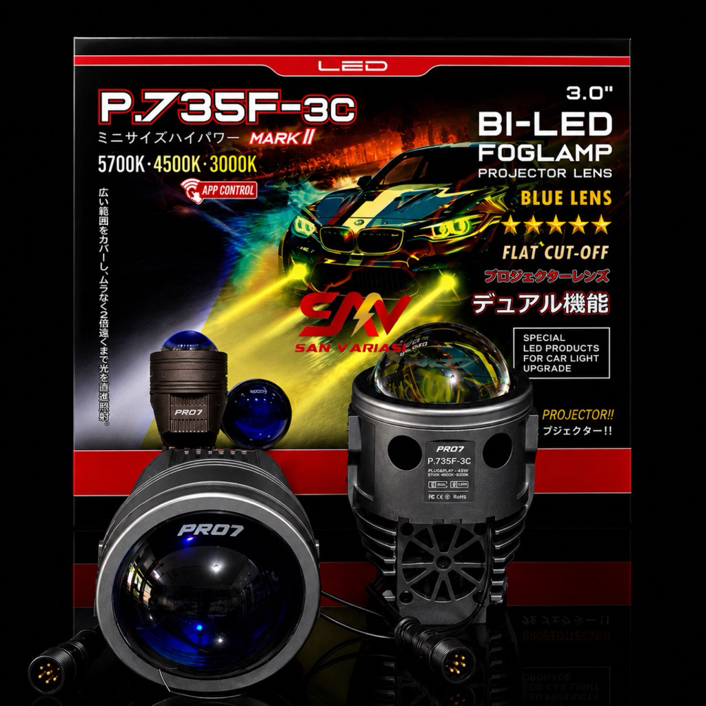 [ SANVARIASI ] FREE KAOS READY PRO7 BILED FOGLAMP 3 WARNA P735F-3C V2
