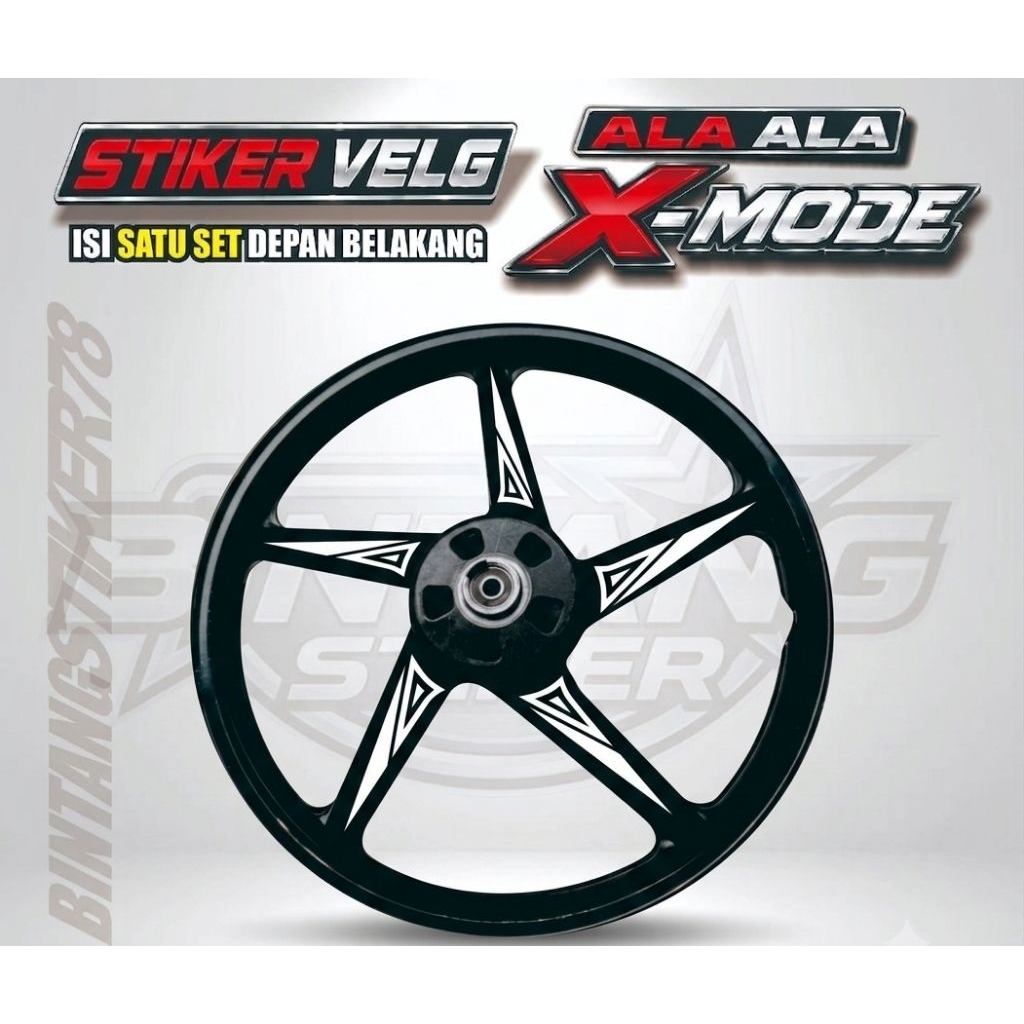 STIKER VELG VIXION OLD ALA ALA X MODE CUTTING STICKER VELG VIXION ALA ALA X MODE KEREN