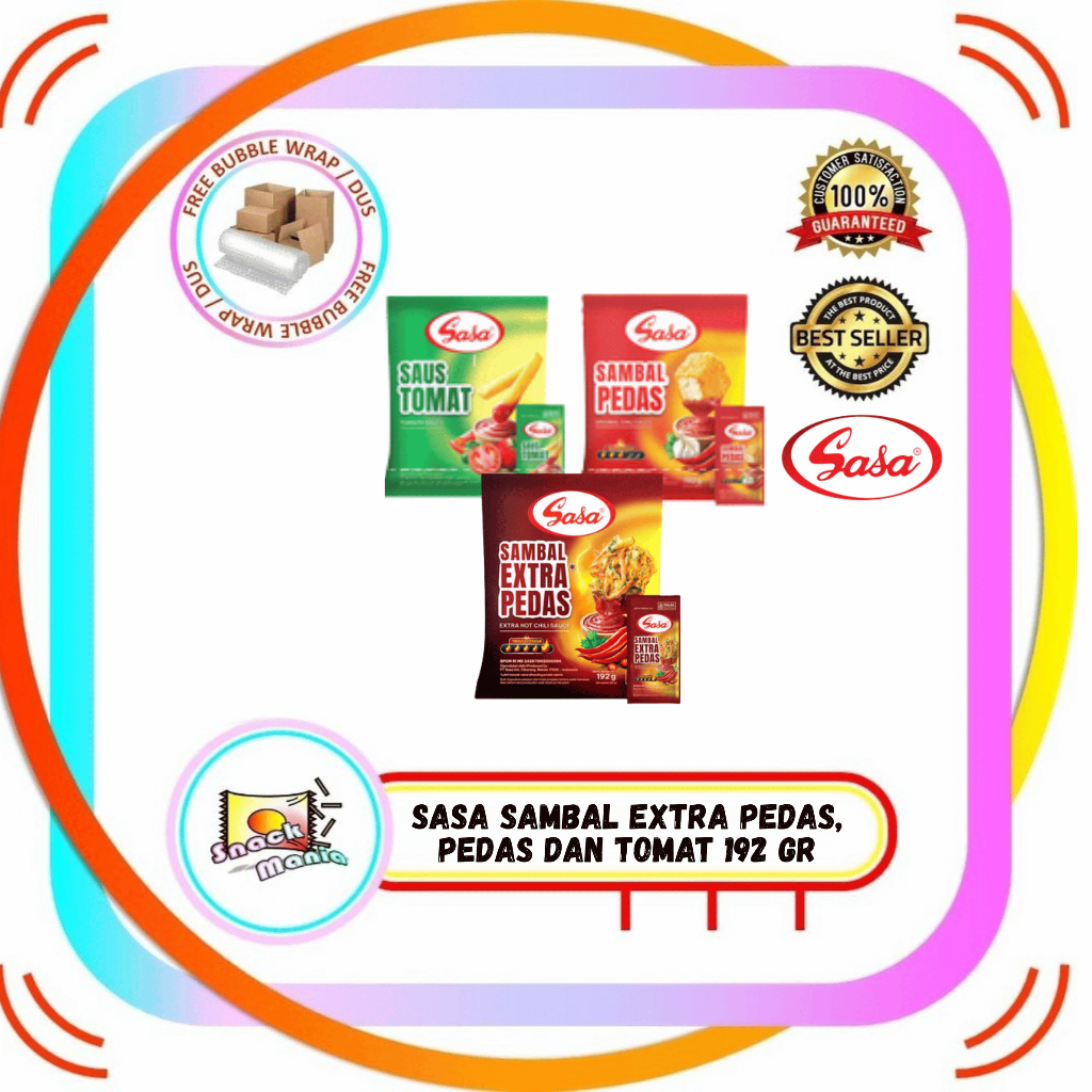 SASA Saus Tomat - Sambal Extra Pedas - Asli Saos Sachet
