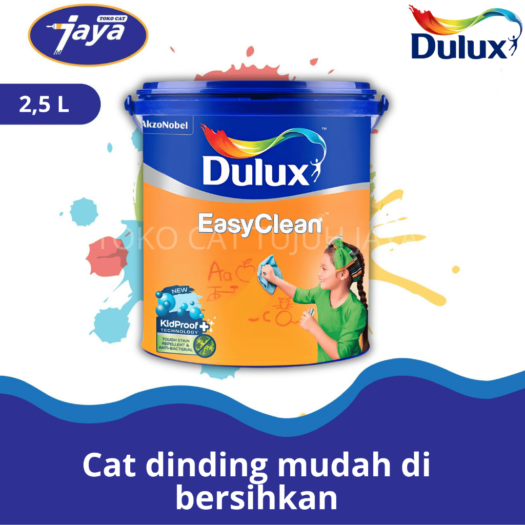 Dulux Easy Clean Easyclean 2,5 Liter 2,5Liter / Cat Tembok Anti Noda Cat Dinding Interior