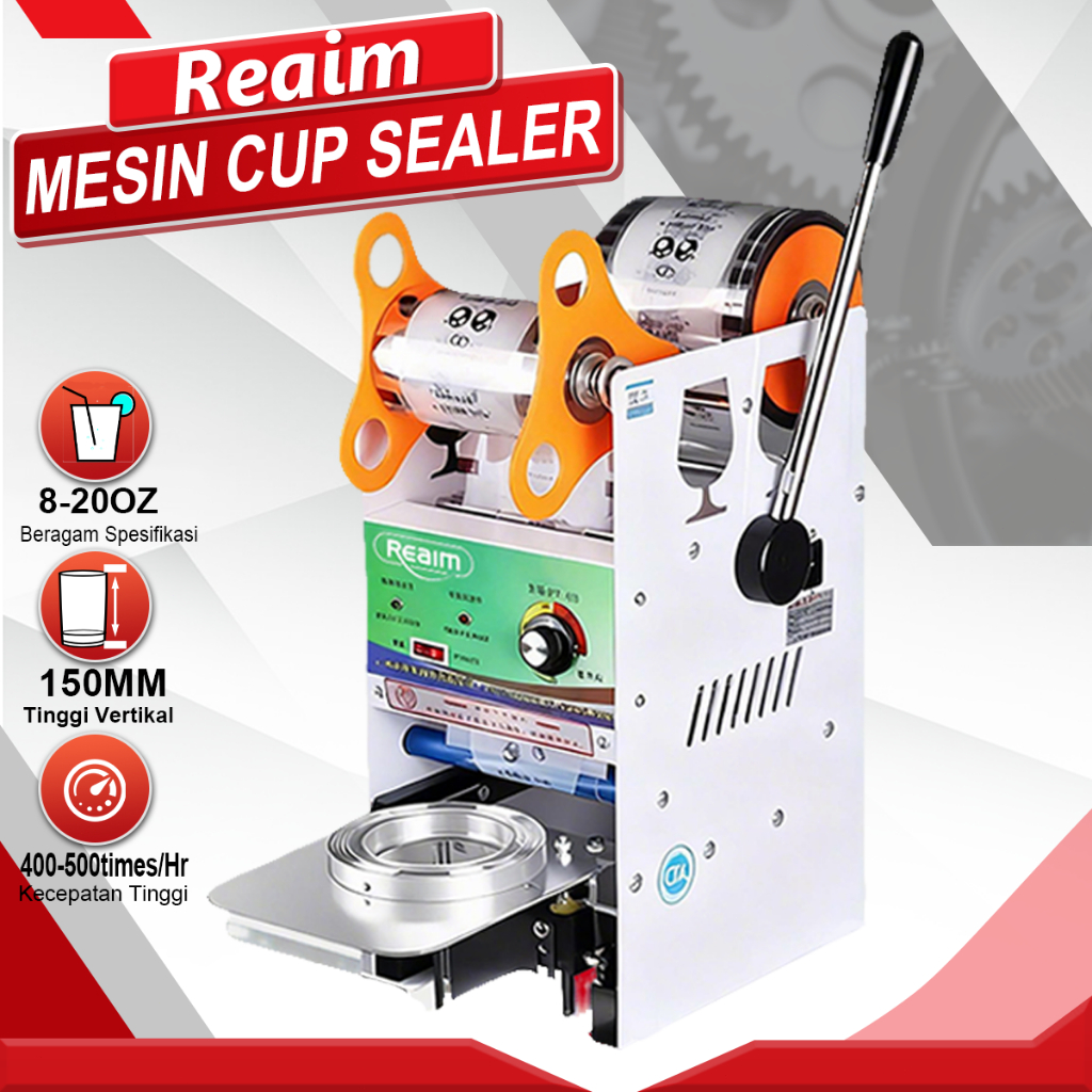 Reaim Mesin cup sealer plastik sealer plastik press mesin pres cup gelas plastik mesin press plastik