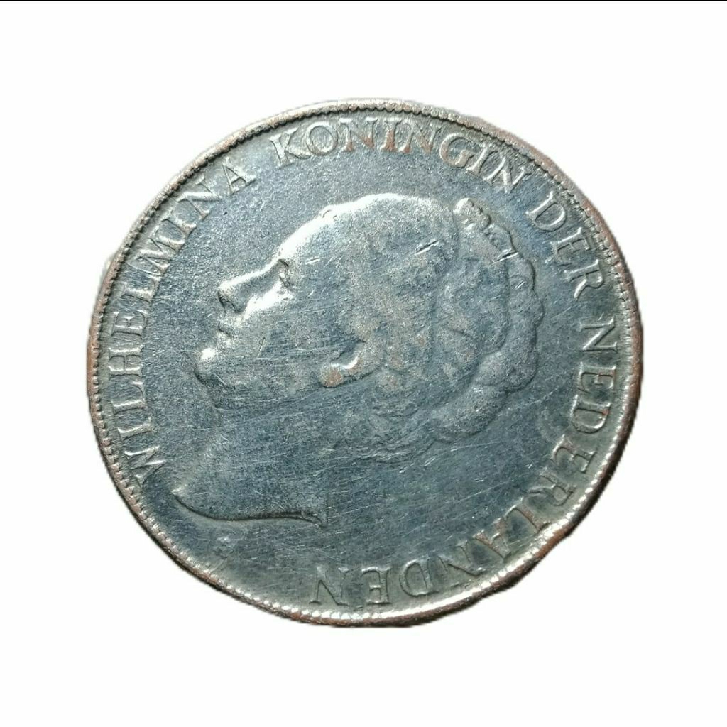 LANGKA  2,5 GULDEN WIHELMINA 1931 ERA BELANDA BESAR 3,8 CM KOLEKSI KUNO  BANYAK DICARI KOLEKTOR Stok