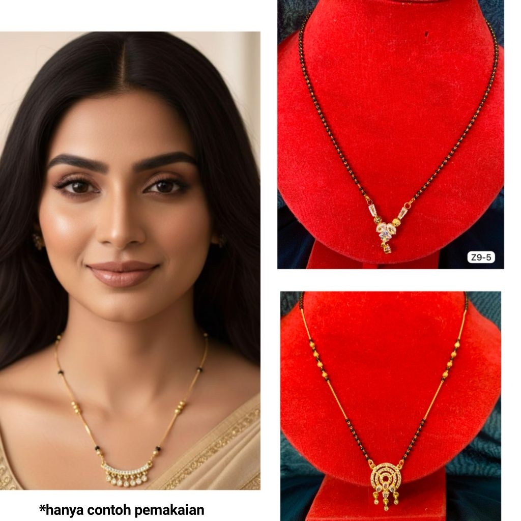 Mangalsutra India (model pendek)/kalung india/kalung cantik/kalung import