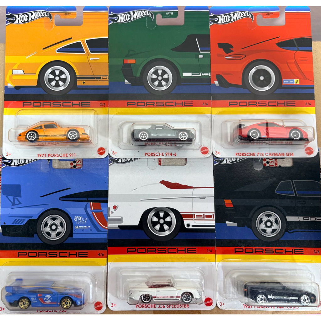 Hot Wheels Porsche 2024 Set Lengkap (Free Protector) - Porsche 914-6 Chase - Porsche 718 Cayman GT4 