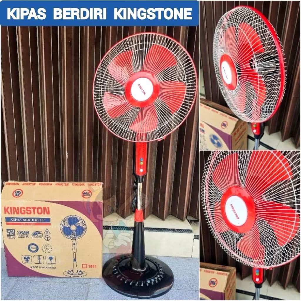 kipas angin berdiri KINGSTON/kipas berdiri 16inch/kipas warna ungu merah/kipas angin dinding tembok 