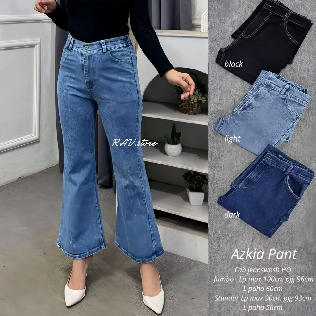 Azkia Pant Celana Panjang Jeans Cutbray by Rab
