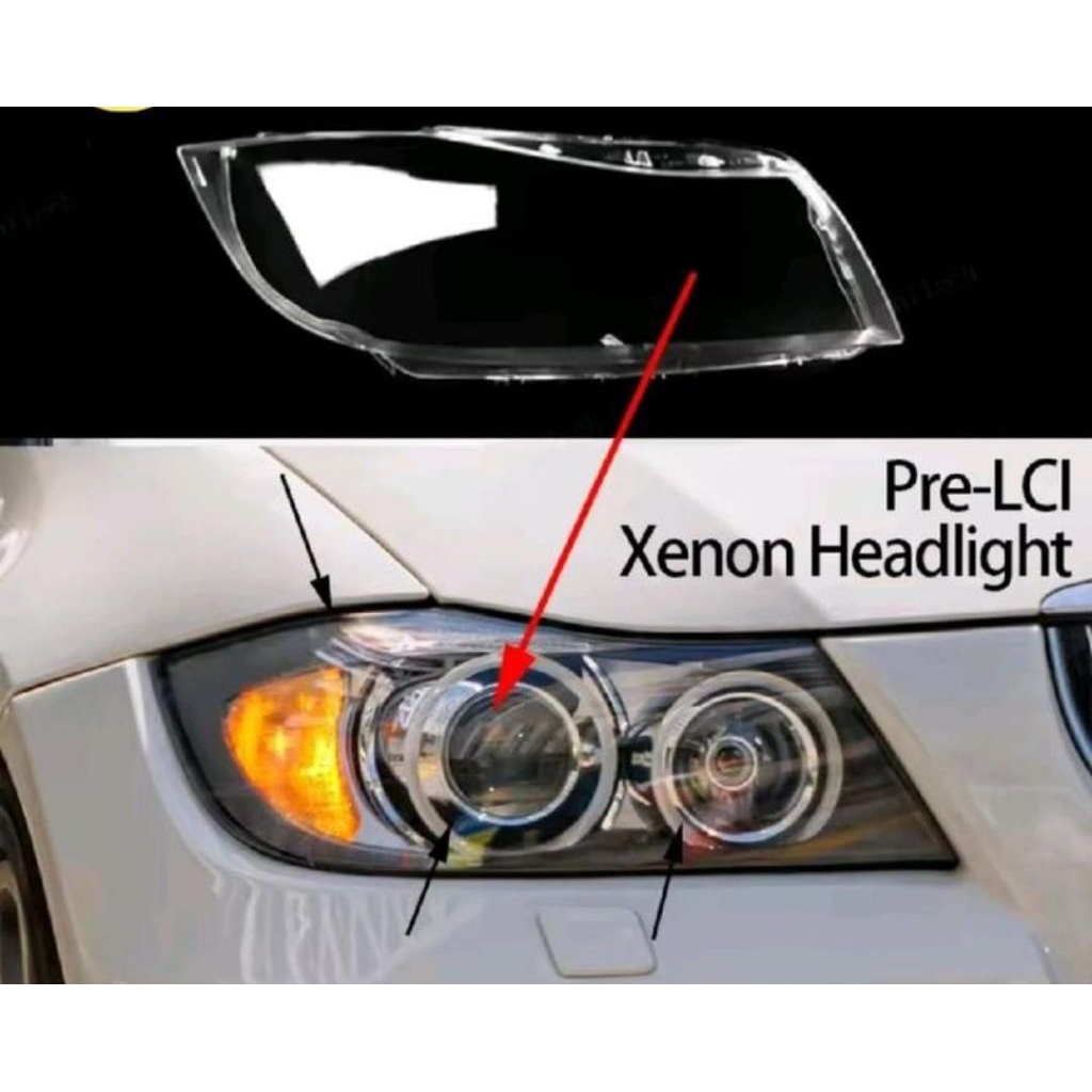 Mika headlamp mika lampu depan BMW E90 tipe xenon headlight pre facelift non lci satu set 2005-2009