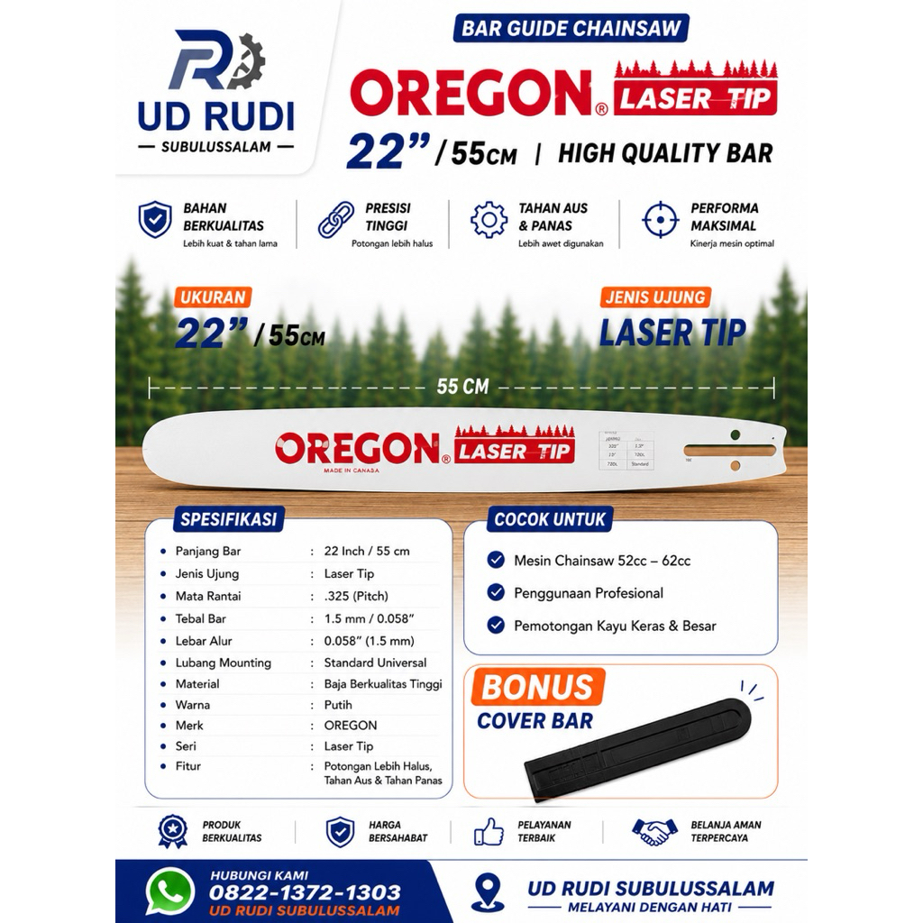 BAR BAJA CHAINSAW 22 OREGON