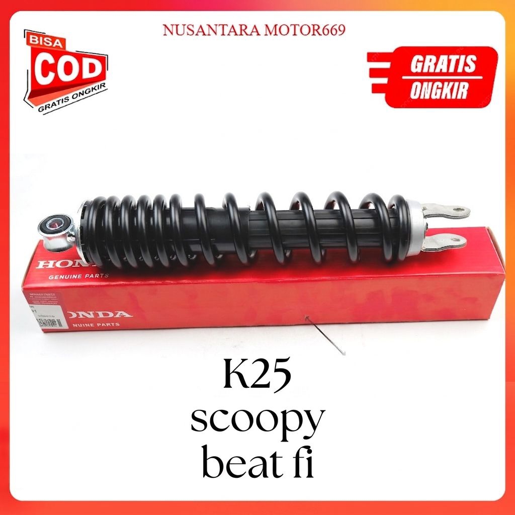 shock belakang scoopy, beat fi  k25 motor