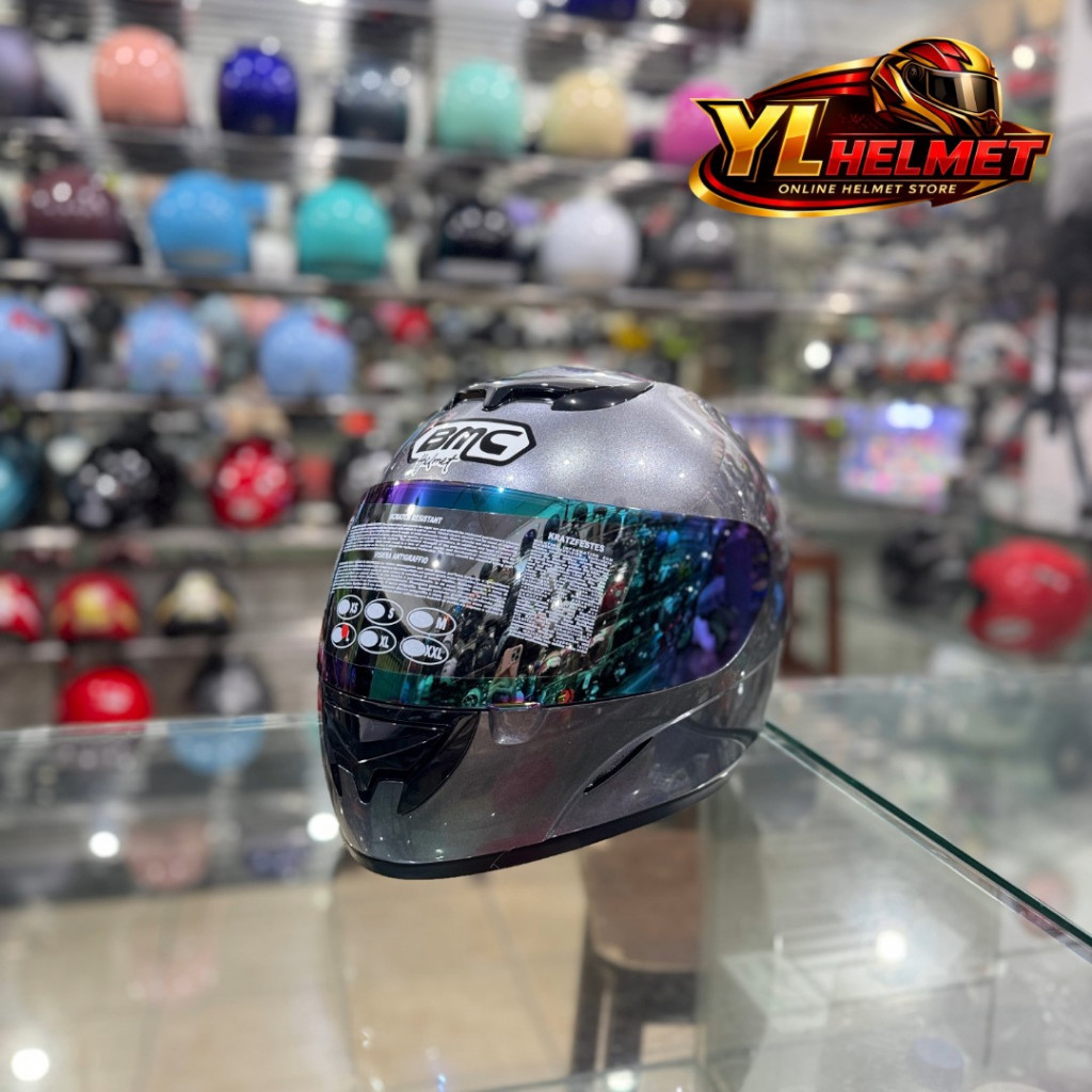 Helm BMC Blade 200 Solid - Graphite Full Face Single Visor SNI SIze M L XL / Helm Full Face BMC Blad