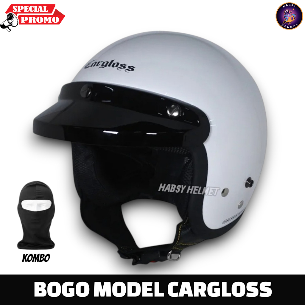 HELM BOGO DEWASA MURAH LAKI-LAKI PEREMPUAN SNI PUTIH