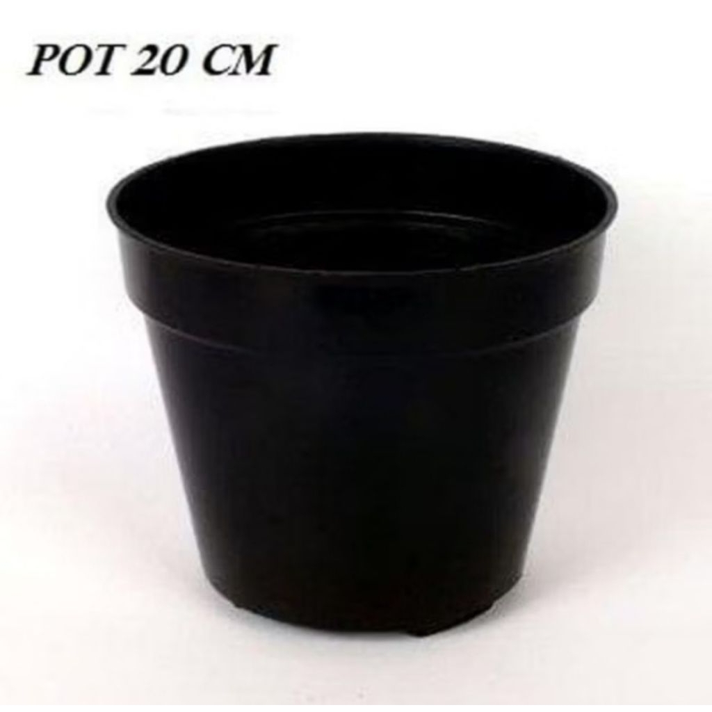 pot bunga hitam plastik