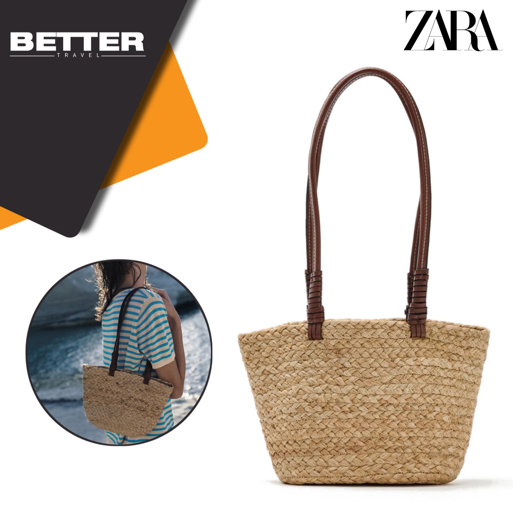 ZARA mini tote bag wanita traveling kasual daily shopper
