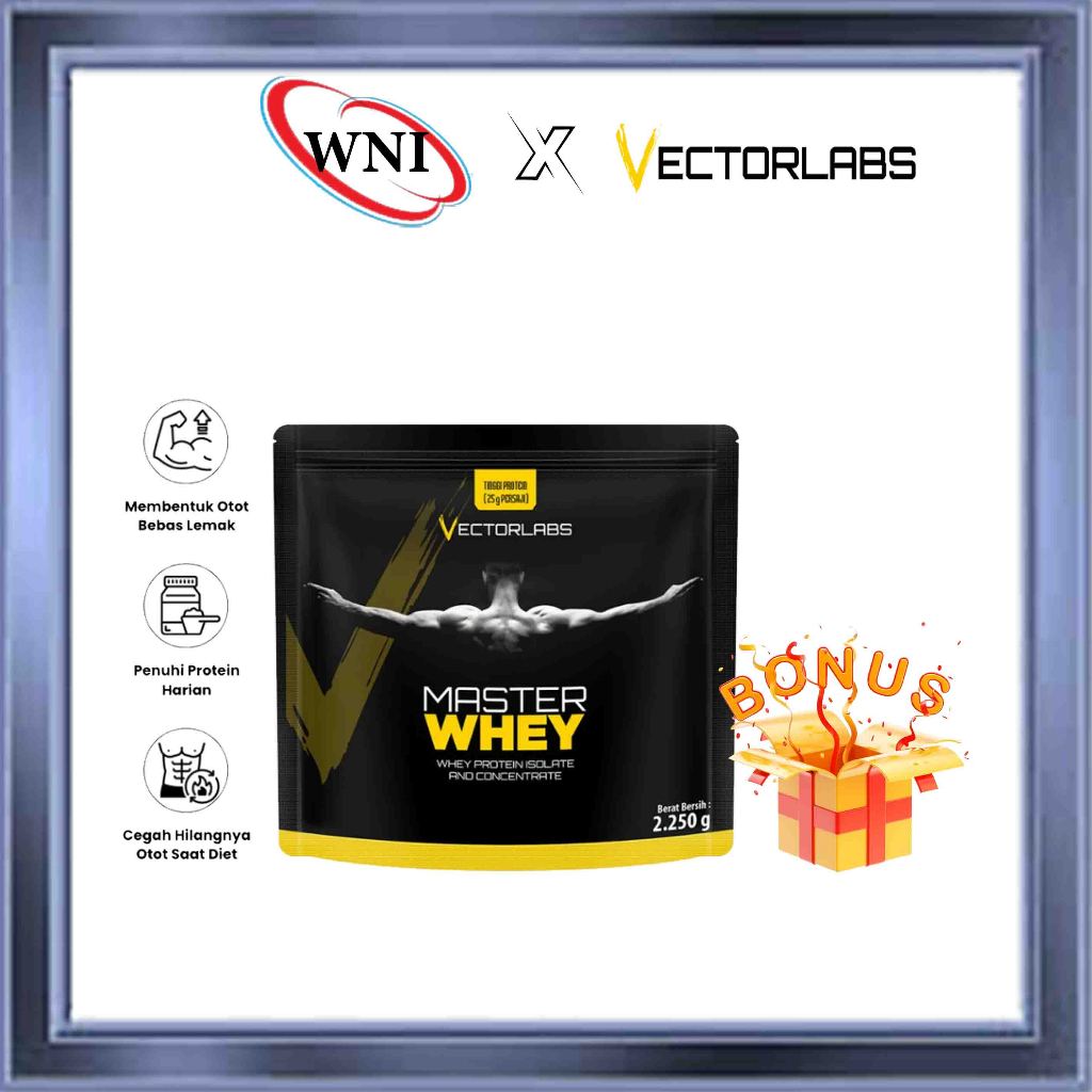 VECTORLABS Master Whey 5 Lbs / 2.2 Kg - Suplemen Whey Protein Concentrade - WenNutrindo