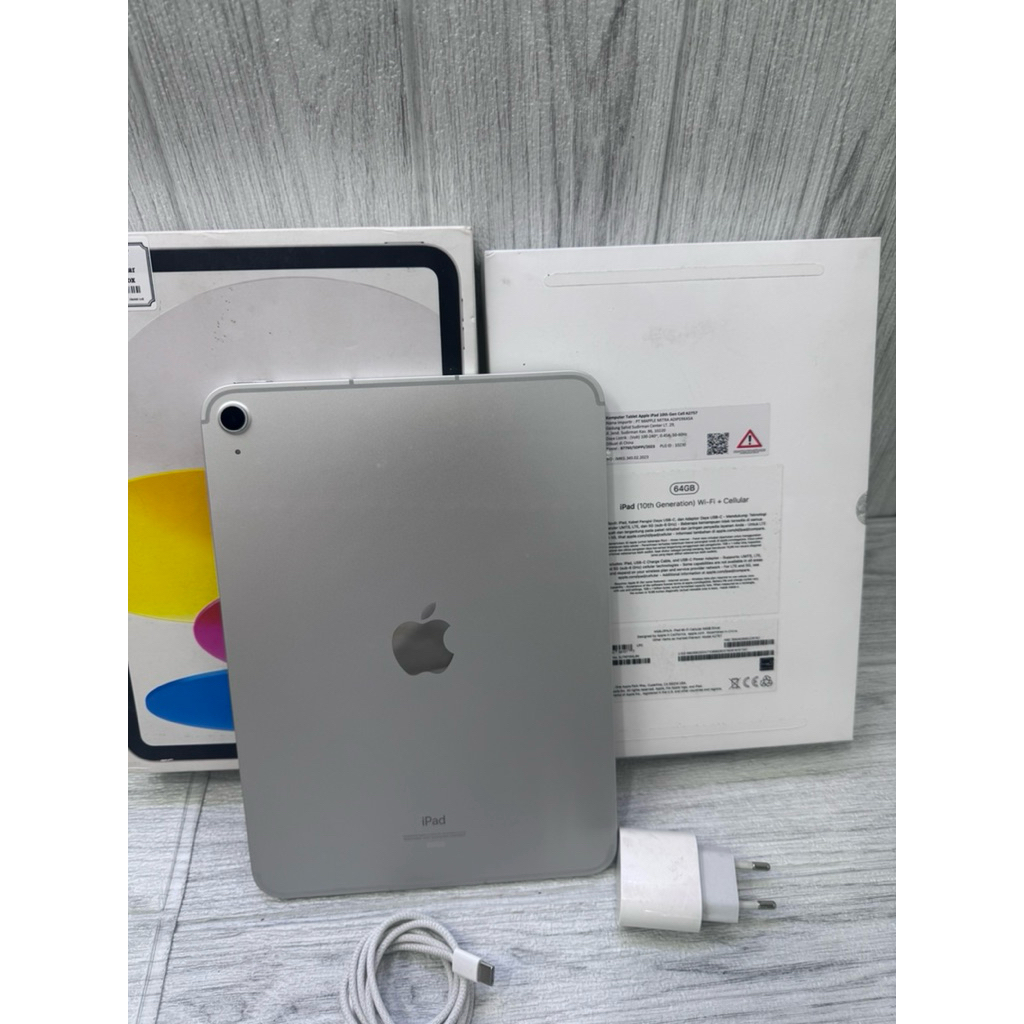IPAD 10 64gb celuler+wifi (bisa kartu ) bekas resmi ibox