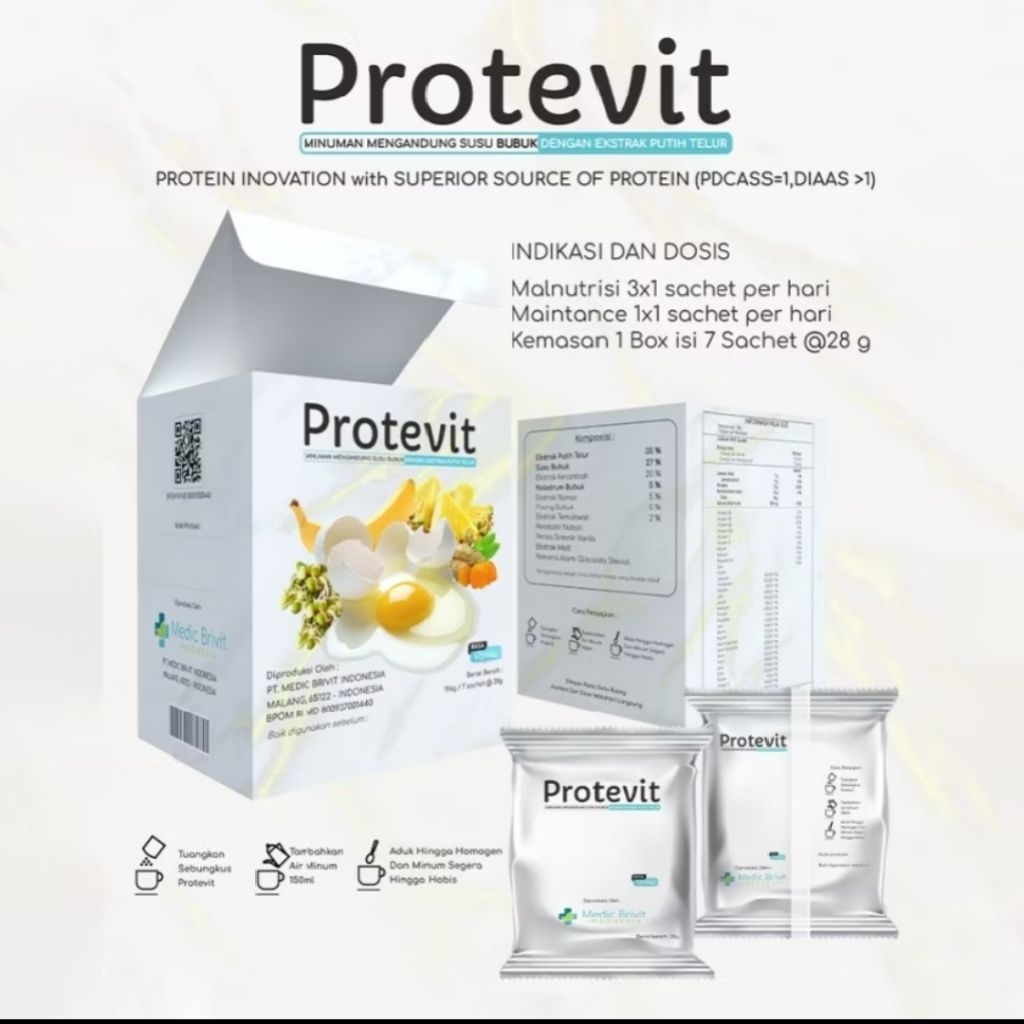 Protevit tinggi protein & kalori
