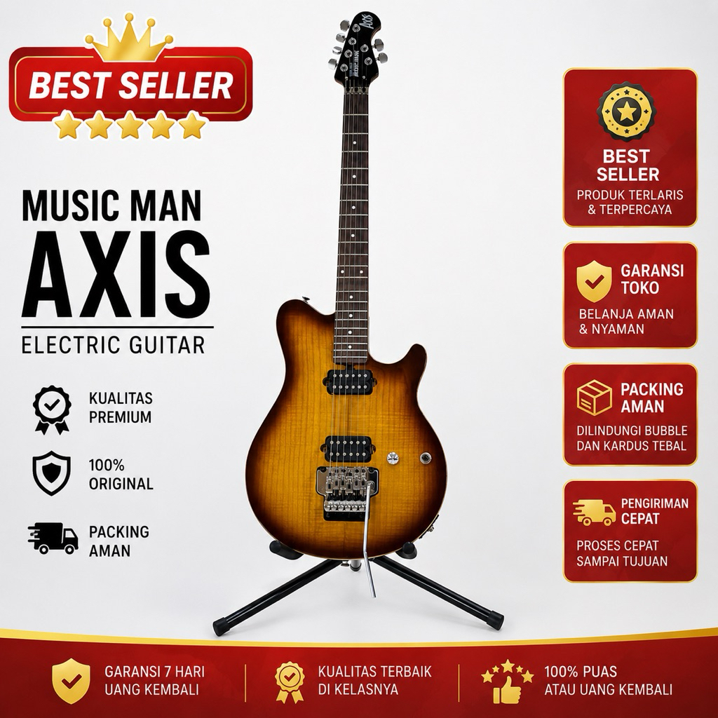 Gitar elektrik Musicman axis Black Series Updown MII