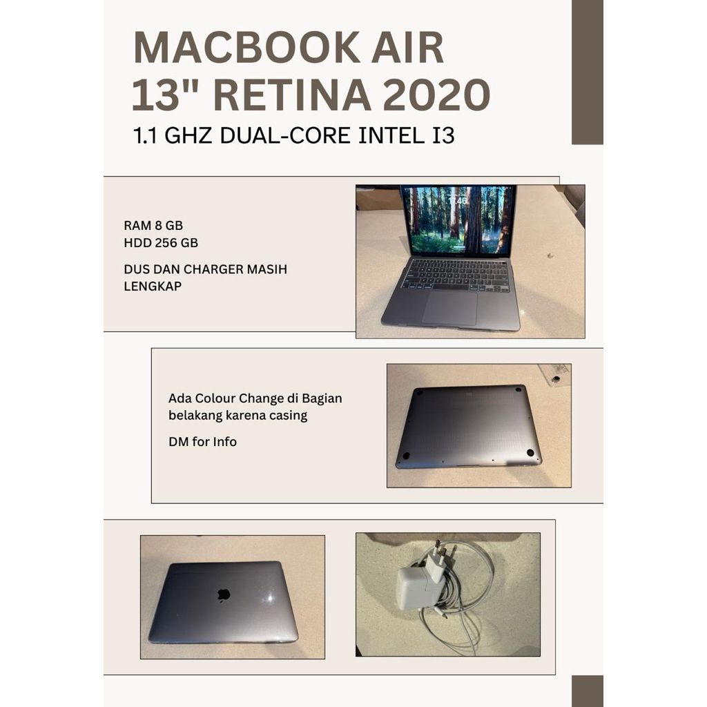 Macbook Air 13” Retina 2020