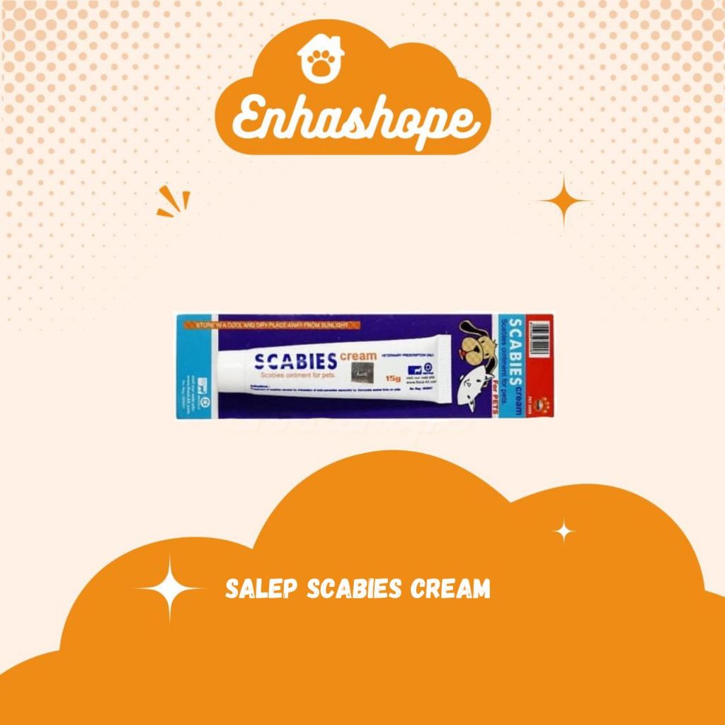 Scabies Cream 15gr - Salep Scabies Kucing Anjing Salep Jamur Aman Terjilat
