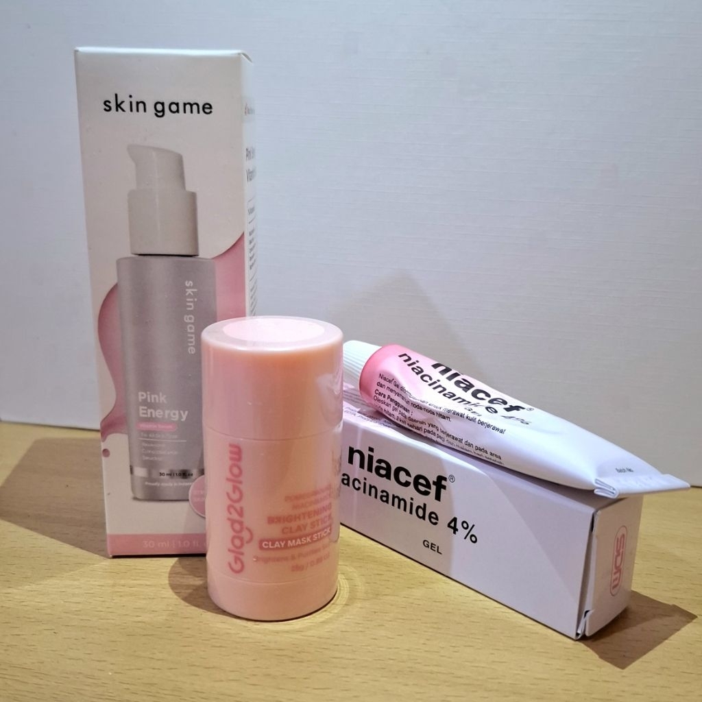 [Baca Deskripsi!] PRELOVED dan BARU - Skin Game Pink SomeByMi Retinol Niacef Serum Glad2Glow Clay Ma