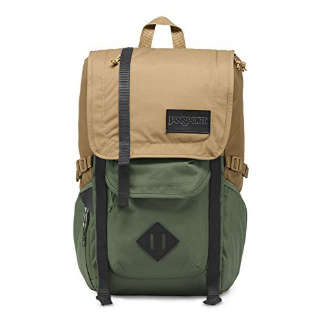 Tas Ransel Jansport Hatchet Backpack-Field warna Tan-Muted Green Original