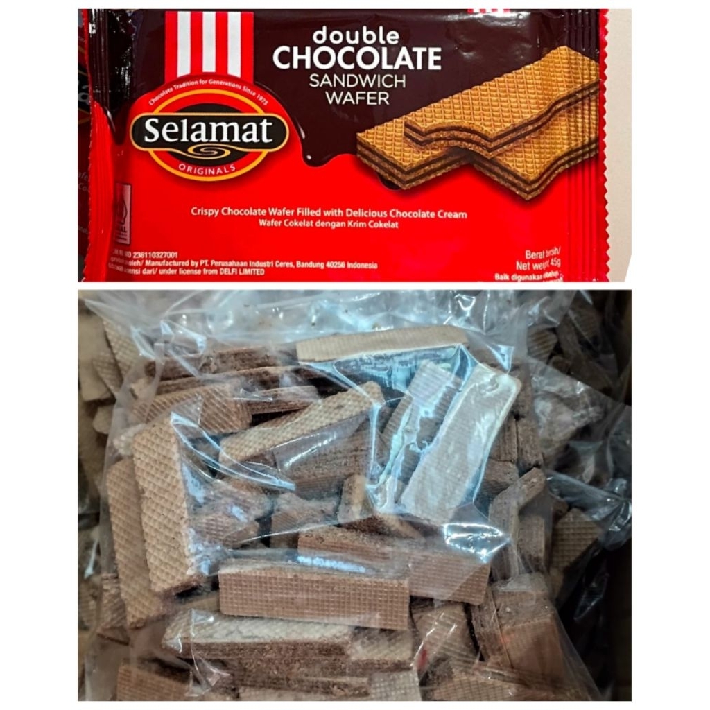 PATAHAN WAFER DOUBLE CHOCOLATE|SNACK KILOAN|PATAHAN COKLAT WAFER