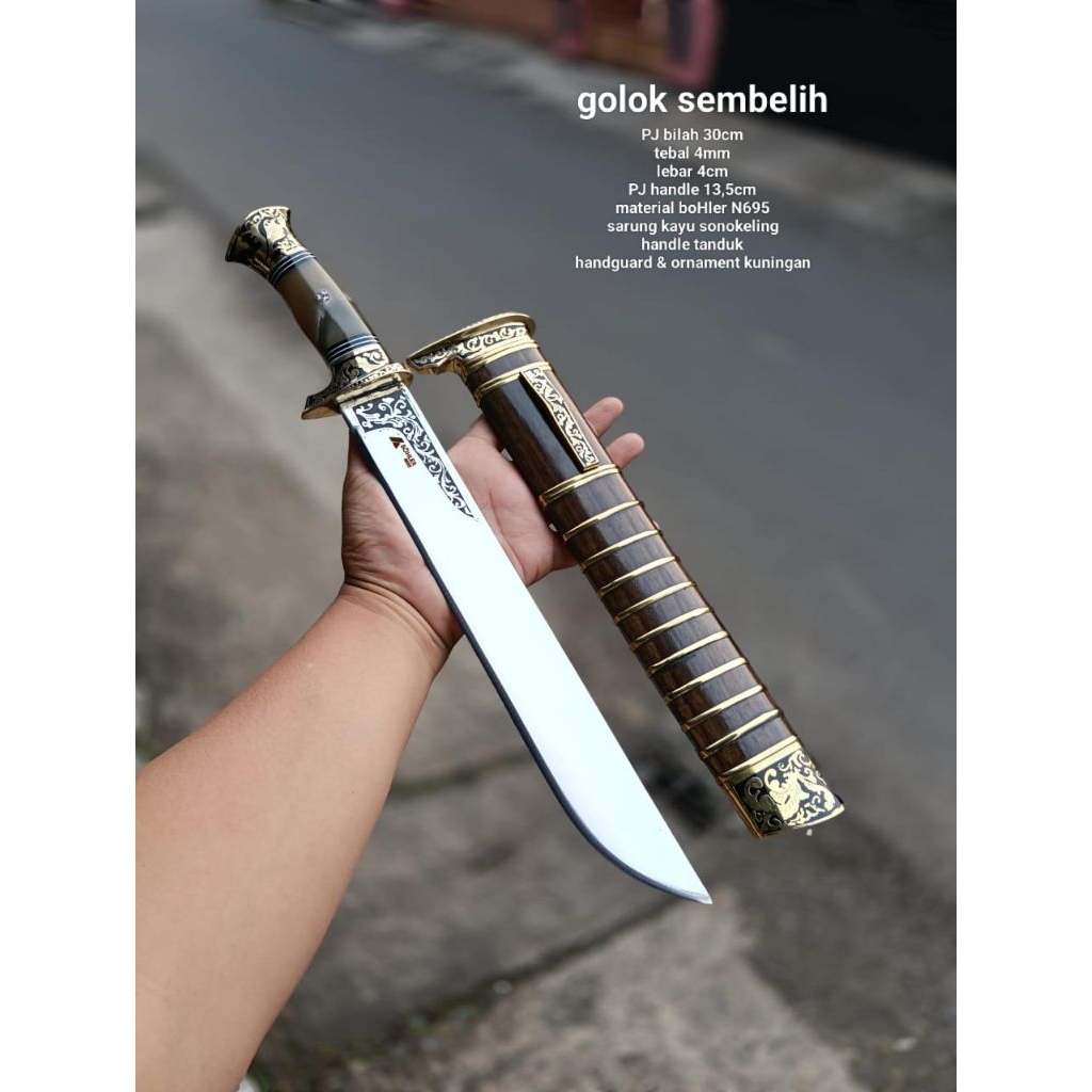 Sembelih Premium Baja Bohler N695 Original Full Tanduk 30cm