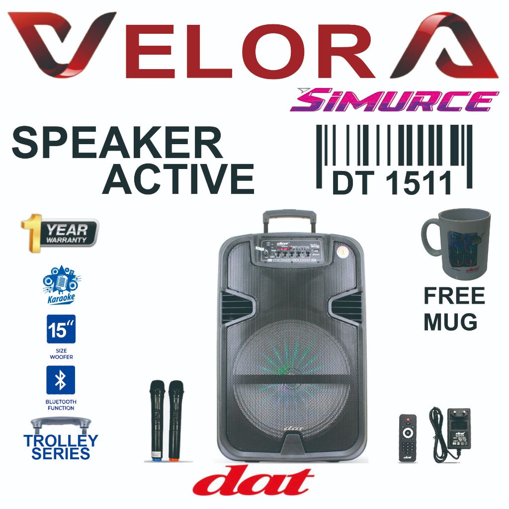 DAT DT 1511 ECO 15 Inch Portable Bluetooth Speaker with Super Bass