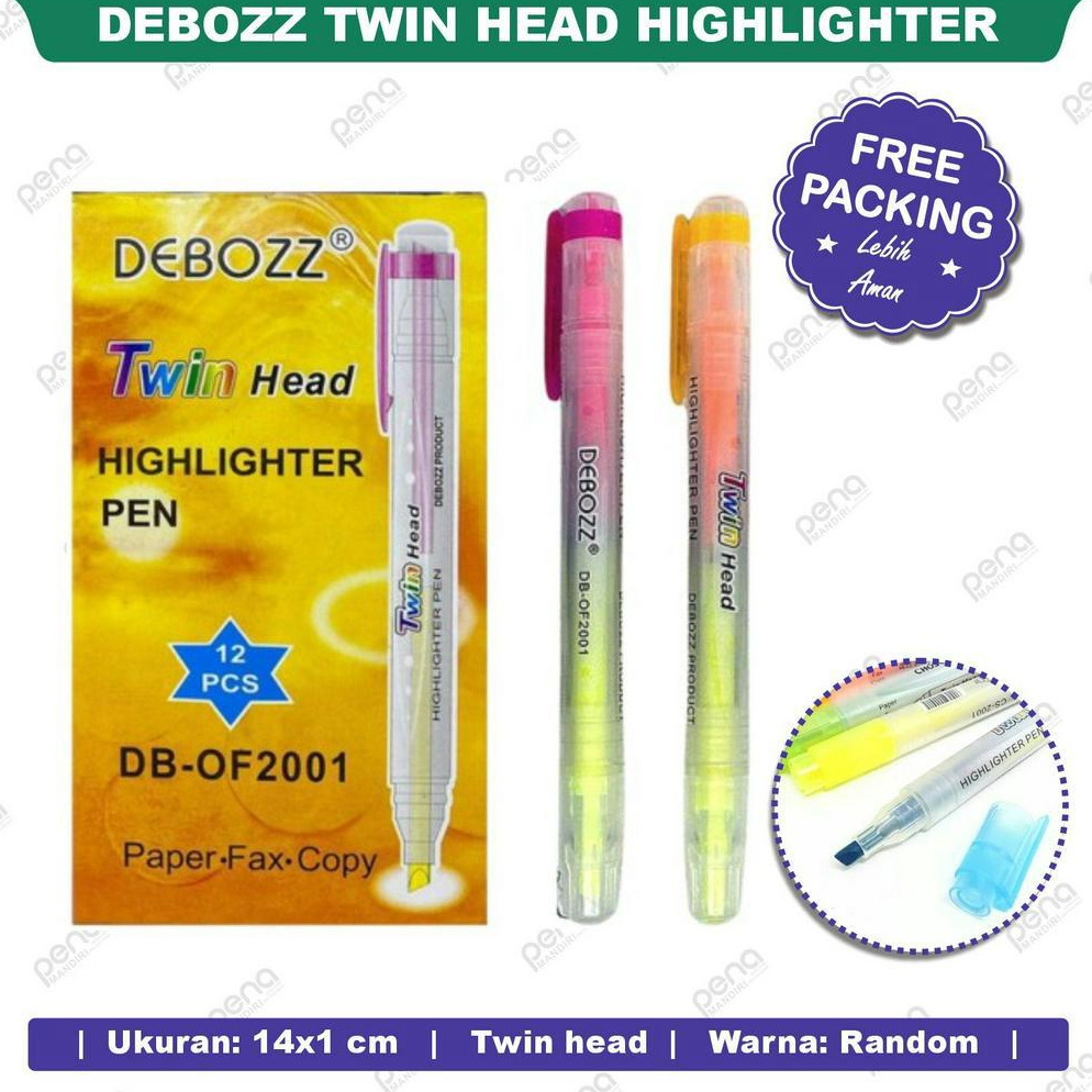 Debozz Highlighter Pen / Stabilo Twin Head / Deboz Twin Head Highlighter