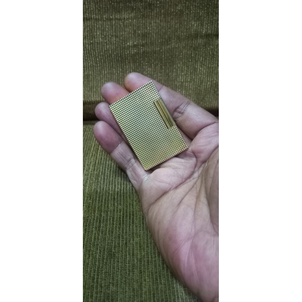 korek api lighter st dupont ligne 2 small diamond head gold plated