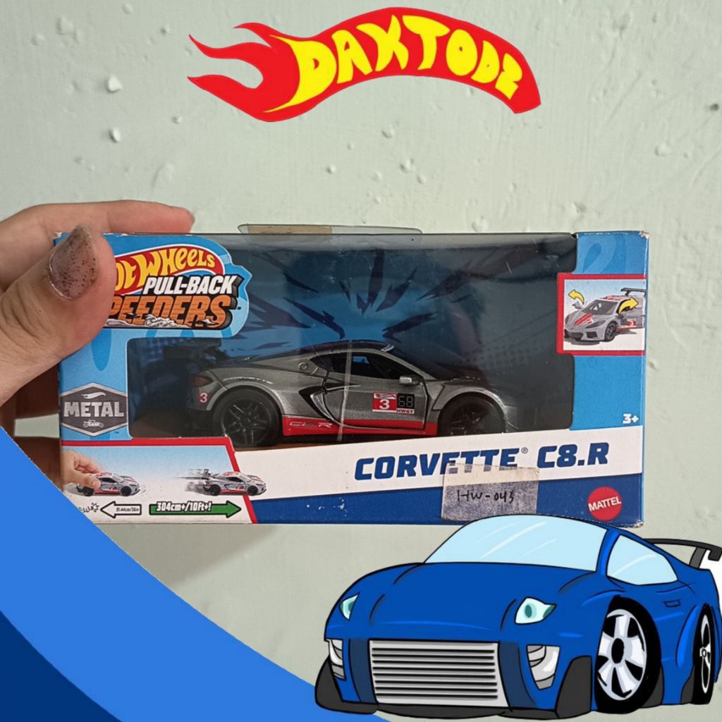 hot wheels pullback speeders corvette c8.r
