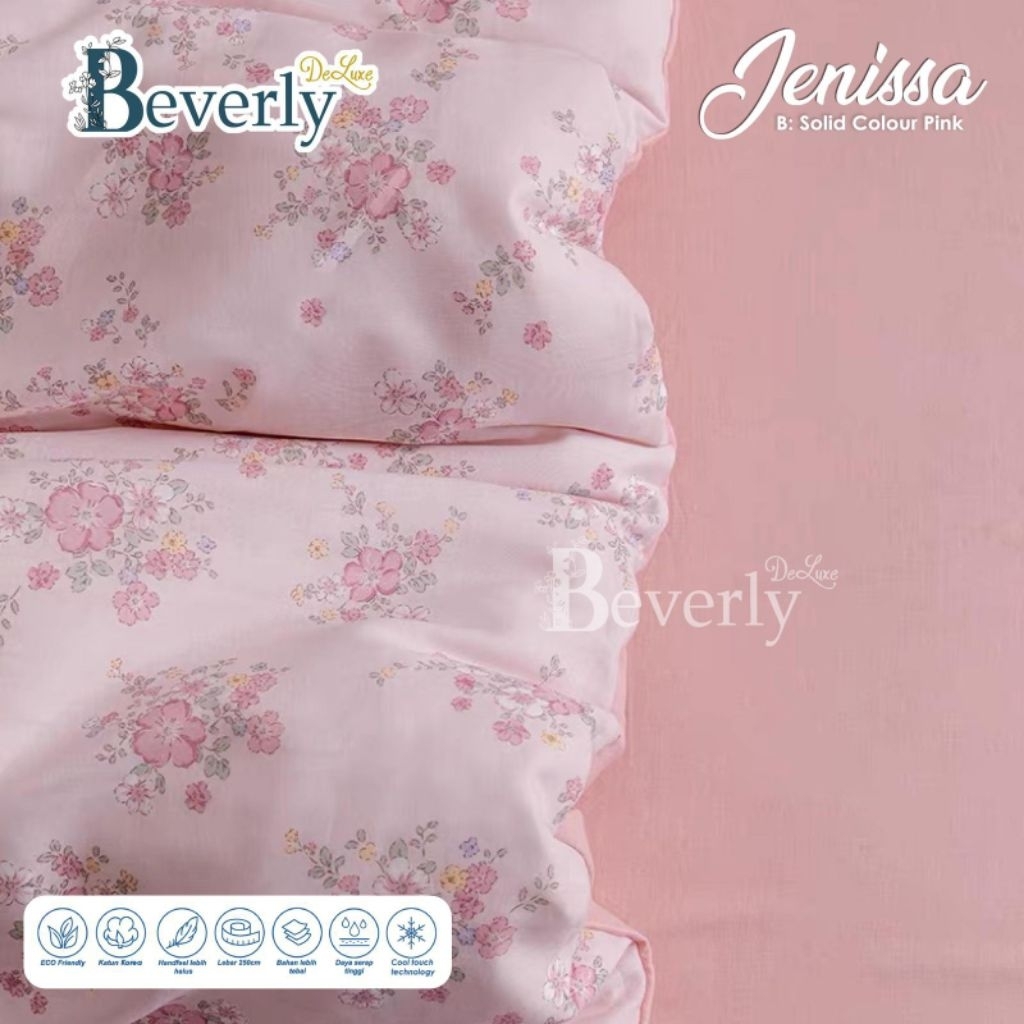 BED COVER MOTIF BUNGA MAWAR LEMBUT