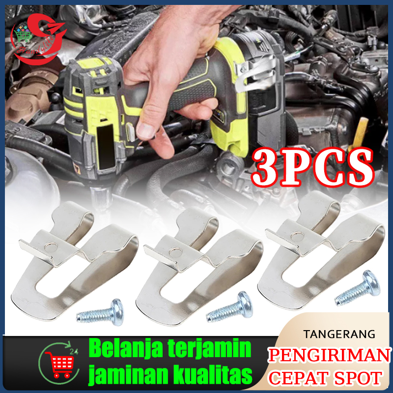 3pcs Belt Klip Kait Bor Cordless Belt Clip Untuk Impact Wrench Bor