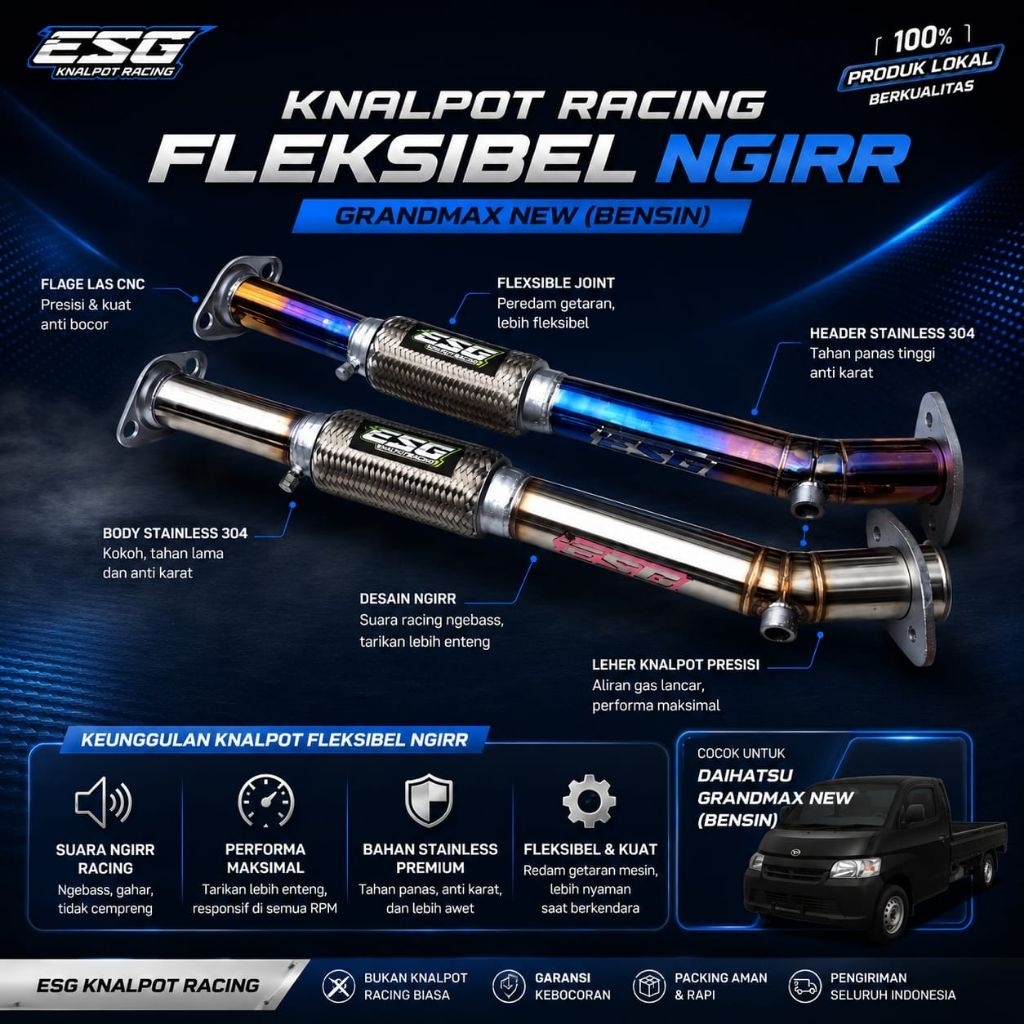 Knalpot fleksibel ngir sensor Pnp grandmax new