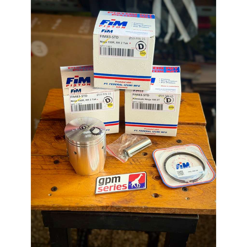 PISTON FIM STD 150 seri A B C D E SEHER PIN PEN 15 NINJA 150 R SS RR M B75 1set per & kancingan