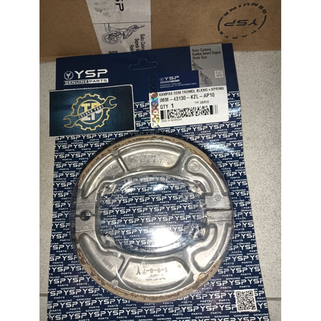 Kampas Rem Belakang YSP FCC Vario /Beat /Scoopy KZL