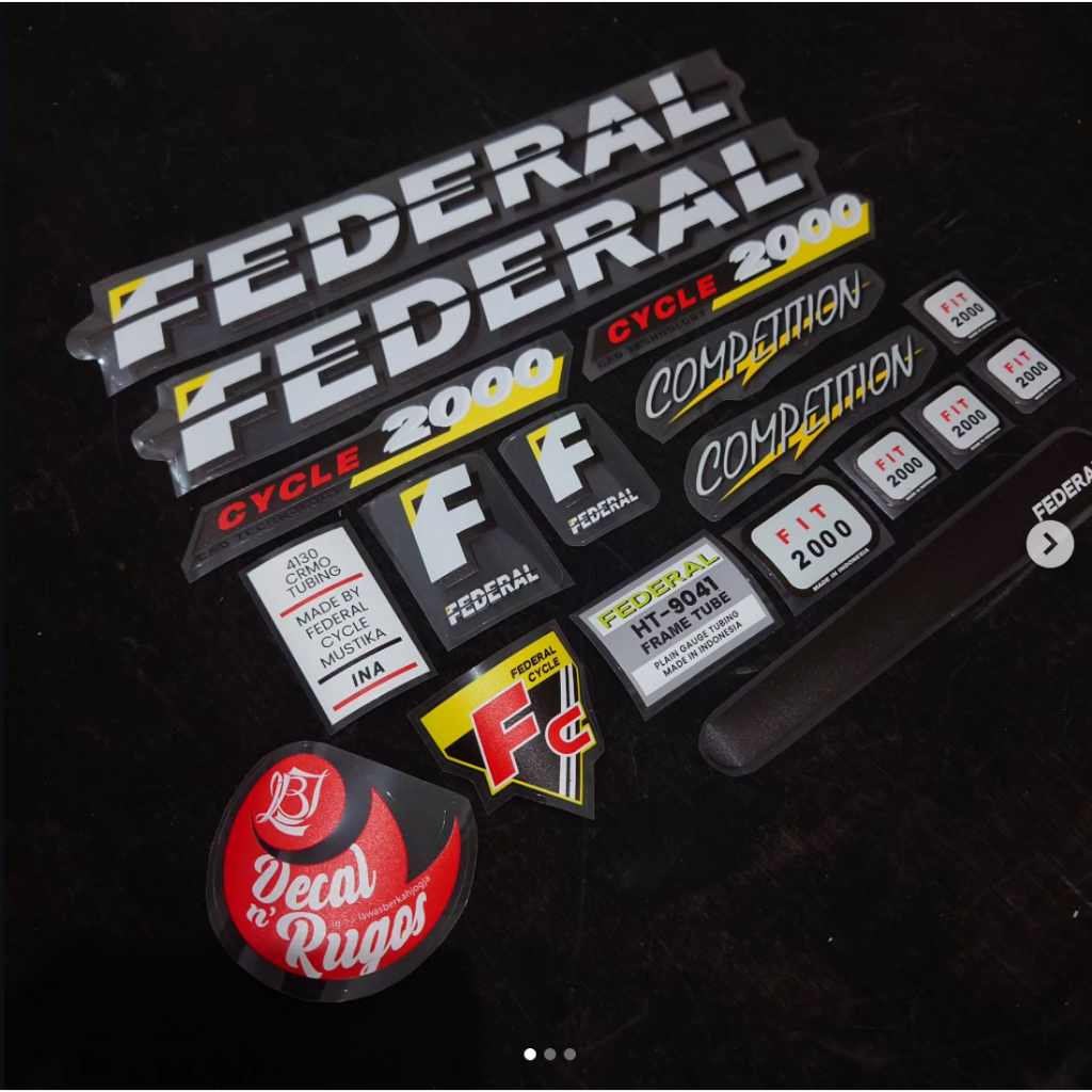 Stiker Decal MTB FEDERAL Cycle 2000 COMPETITION Custom