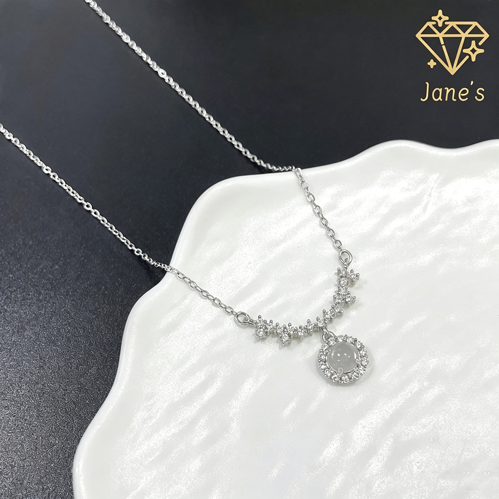 [Kotak hadiah indah]Kalung Zirkon "Cahaya Bulan Praha" dari Baja Titanium Mulia dan mewah Modis dan 