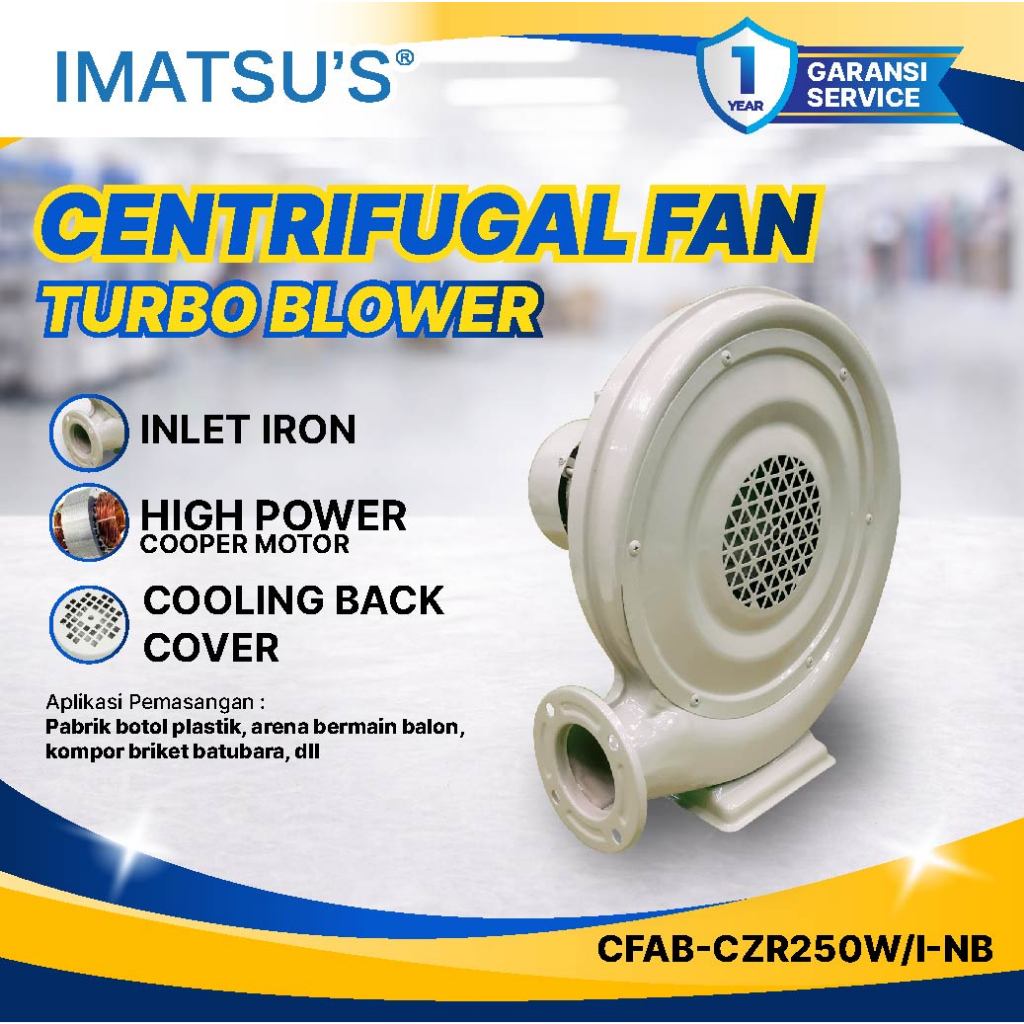 BLOWER KEONG / Radial Centrifugal Fan Blower 250 WATT 220V Blower Keong Metal Chasing