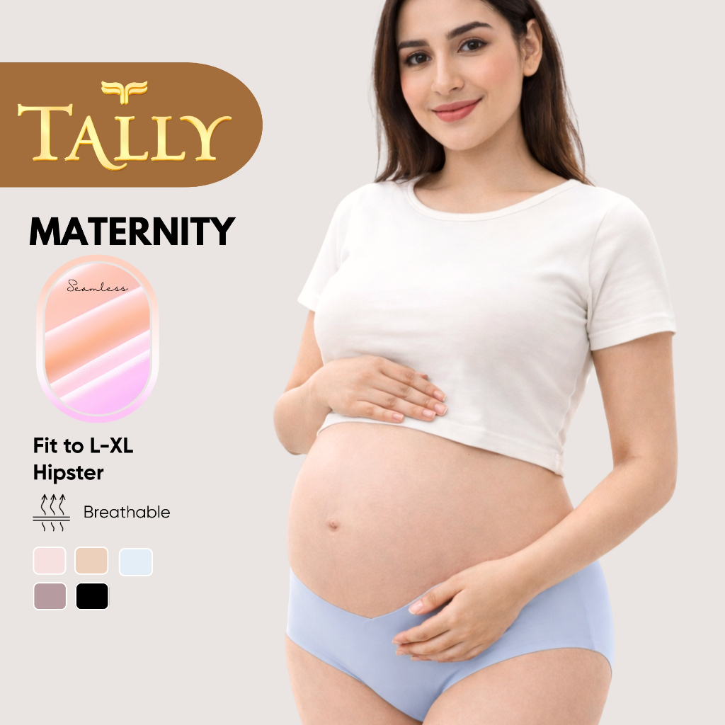 TALLY 9448 CD Celana Dalam Hamil Seamless Hipster Dibawah Perut TALLY Seamless Maternity Panties Mua