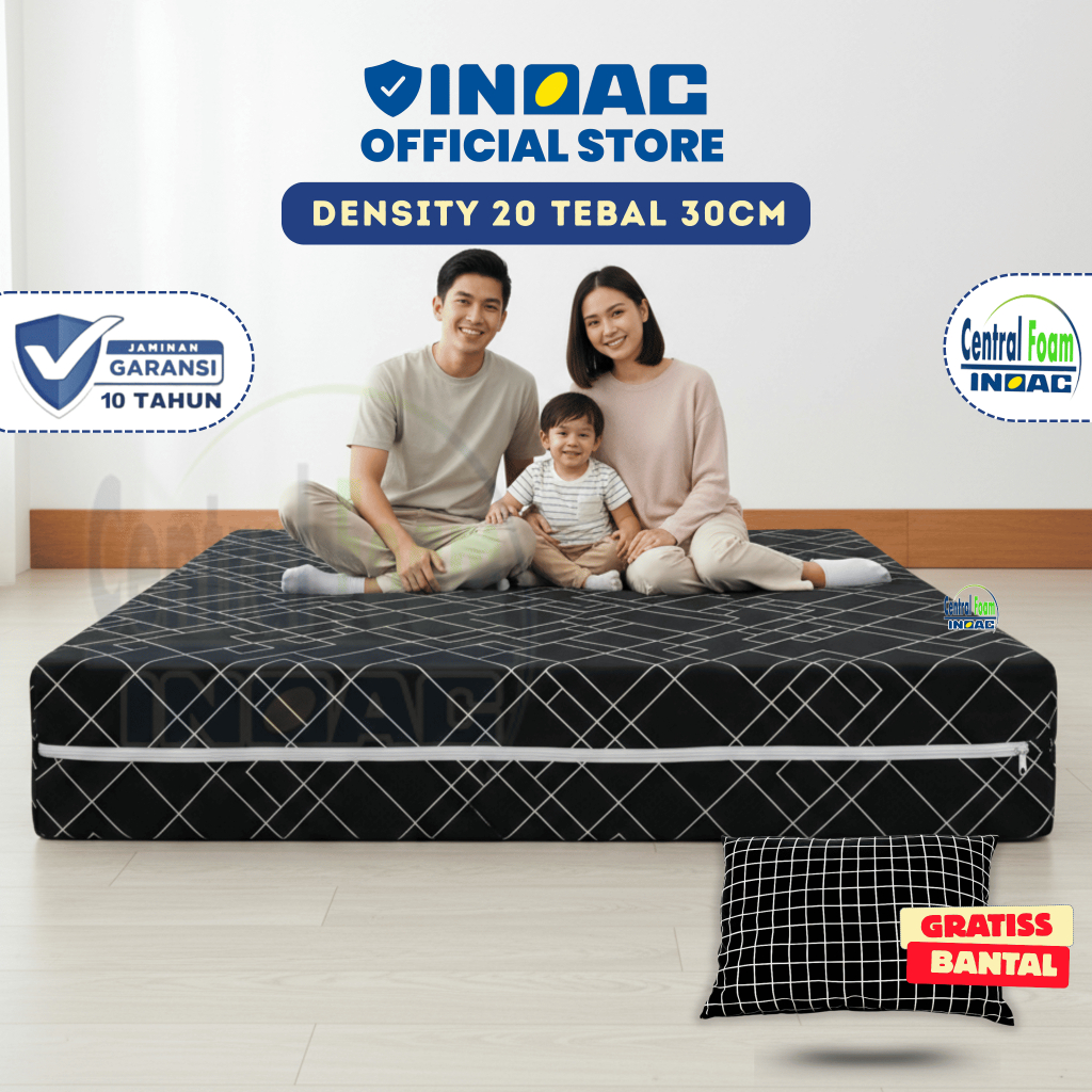 INOAC Tebal 30cm Central Foam Kasur Busa matras INOAC Garansi 10 tahun Asli Murah
