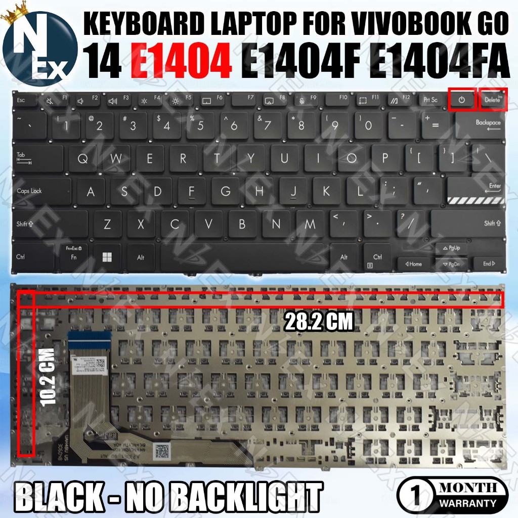 KEYBOARD ASUS Vivobook Go 14 E1404 E1404F E1404FA BLACK