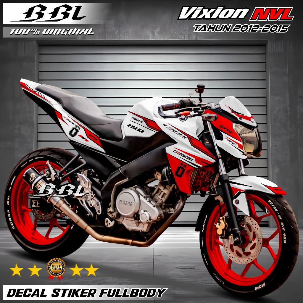 Bisa COD Decal Stiker Yamaha Vixion 150 Nvl Full Body Dekal Stiker Vixion NVL 2012 2013 2014 Fullbod