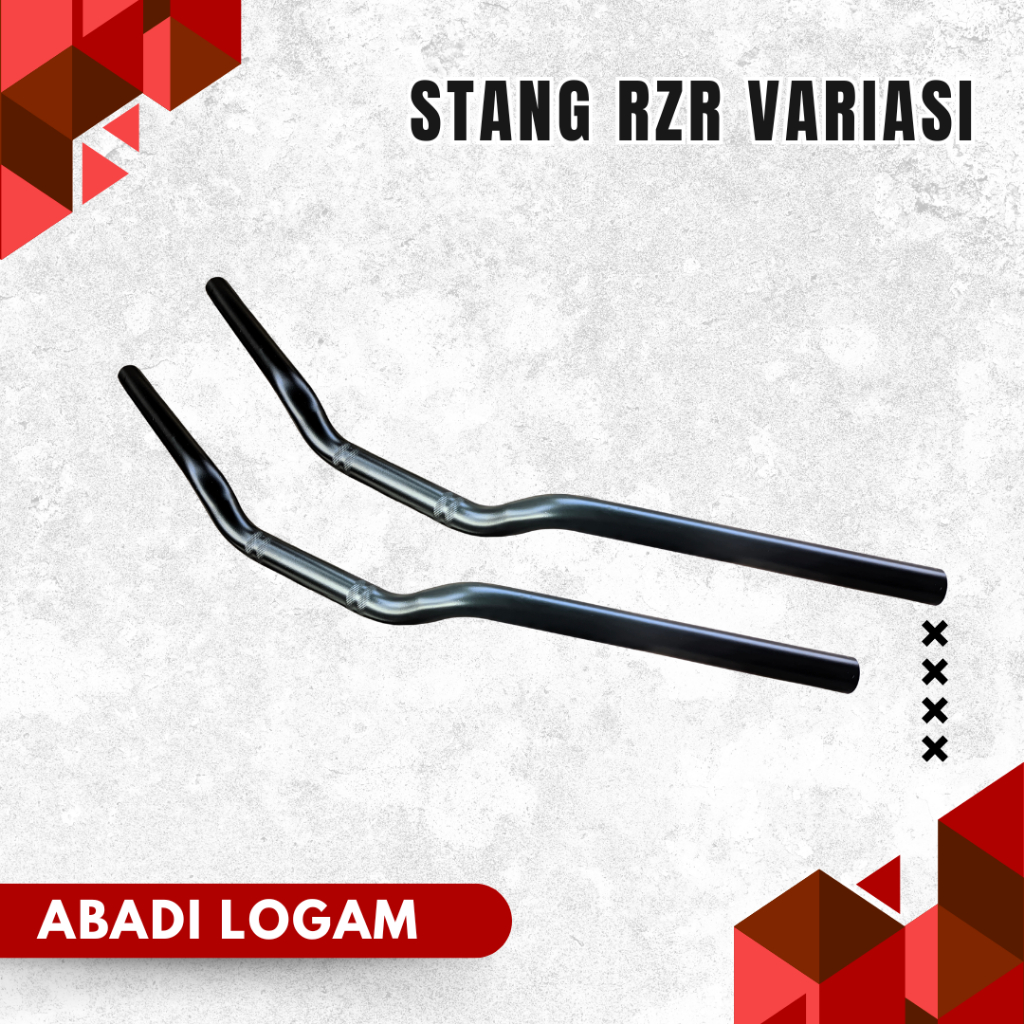 Stang RZR Variasi Hitam Panjang 65 CM Tebal 3mm Setang Stir Motor Custom Universal Beat Street Vixio