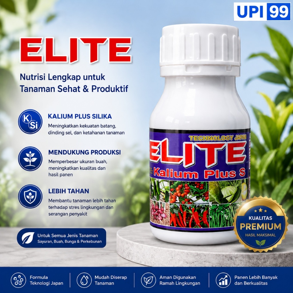 Pupuk Cair Elite Plus Kalium Silika ZPT – Nutrisi Pertumbuhan Tanaman