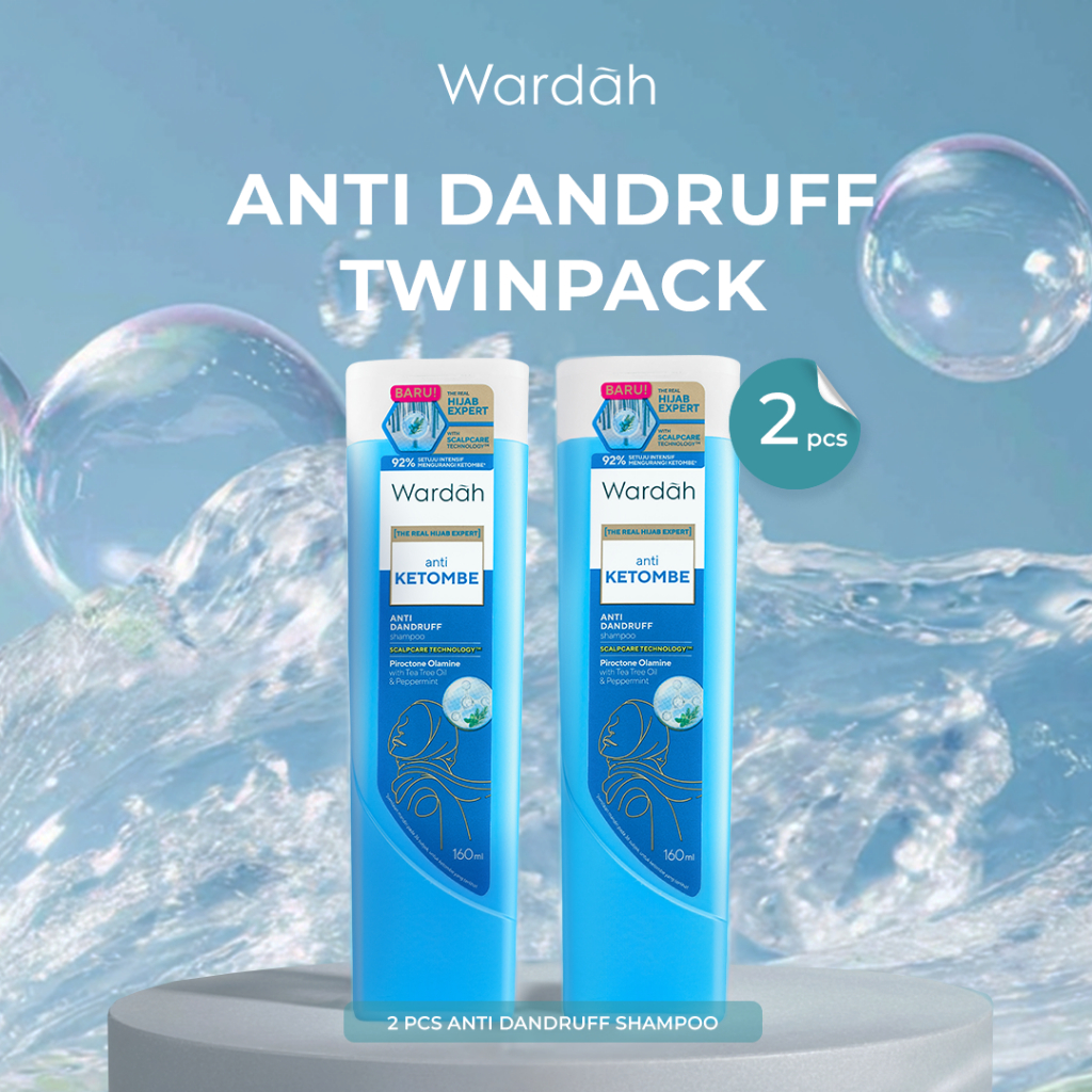 Wardah Shampoo 160mL Twinpack Anti Hairfall, Anti Dandruff, Daily Fresh & Nutrishine 160mL | Rambut 