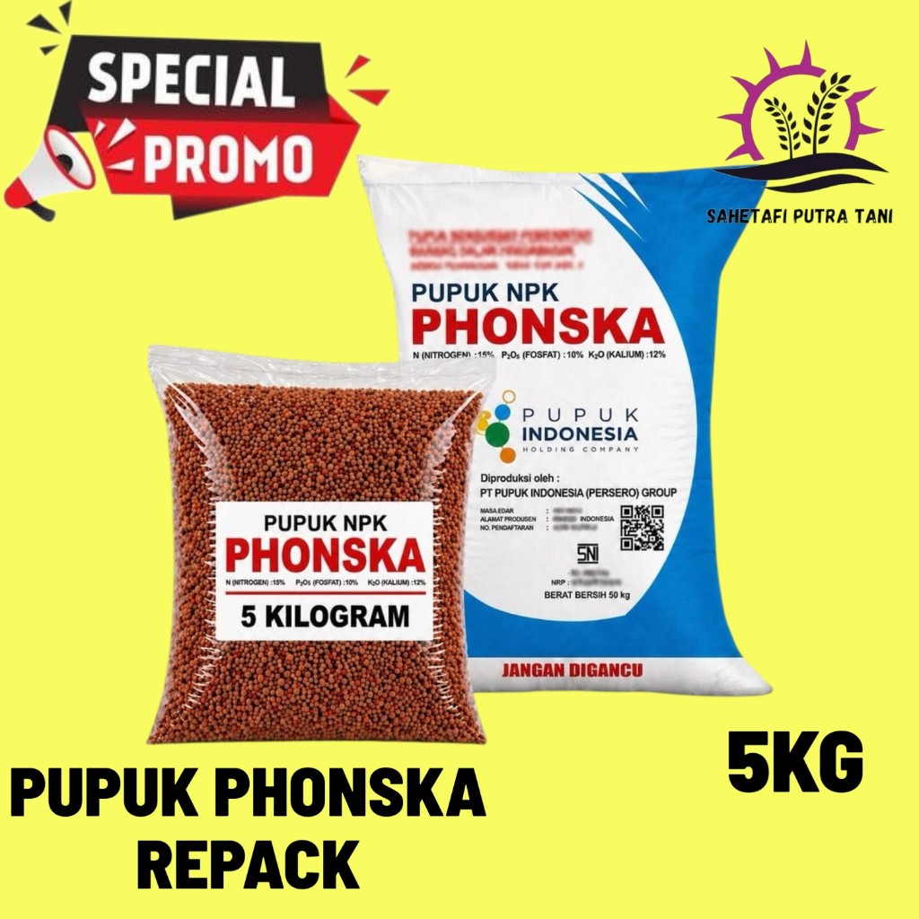 Pupuk PHOSKA Non Subsidi Kemasan repack 5kg Bisa cod